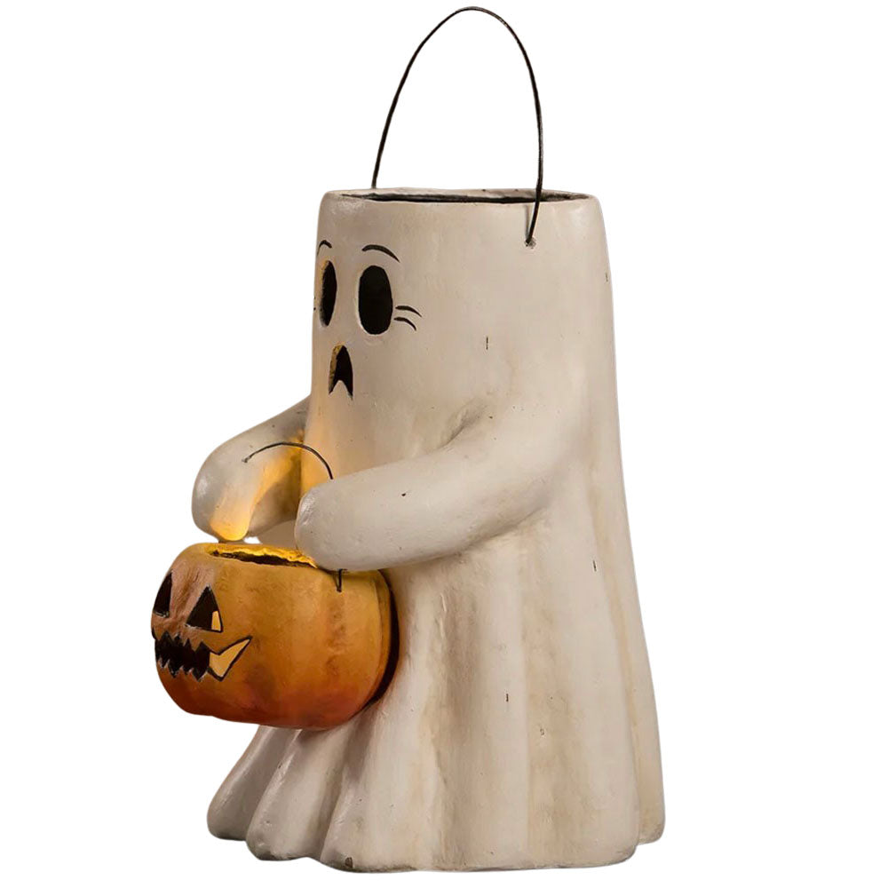 Scaredy Boo Scaredy Boo With Pumpkin Bucket Paper Mache 8