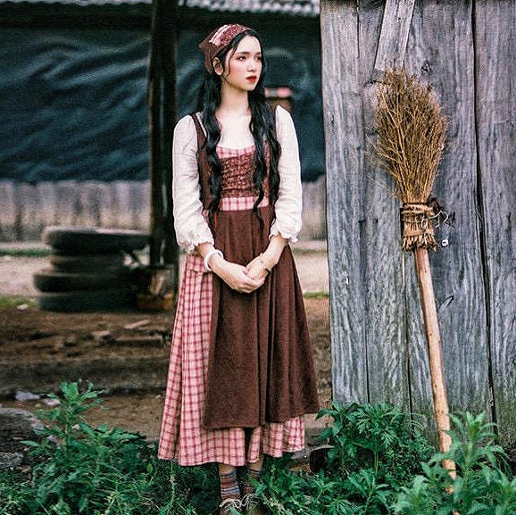 cottagecore dress code Autumn Witch Cotton Can You Wear Black Summer Outfits Wedding dress This Vintage Inspired Floral Color:Mustard
