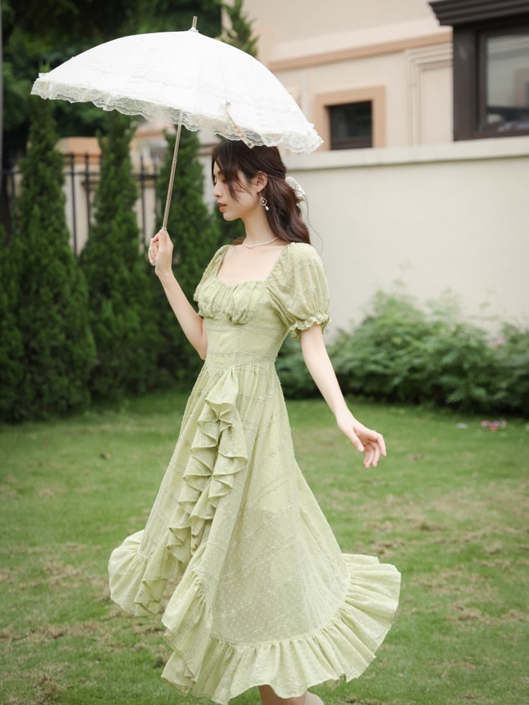 sachin and babi light blue dress Vintage Floral Long Fairy Dress 2024 Summer Floor-Length Chiffon Dress with  Short Sleeves from Dhgate Urban Sexy Dresses