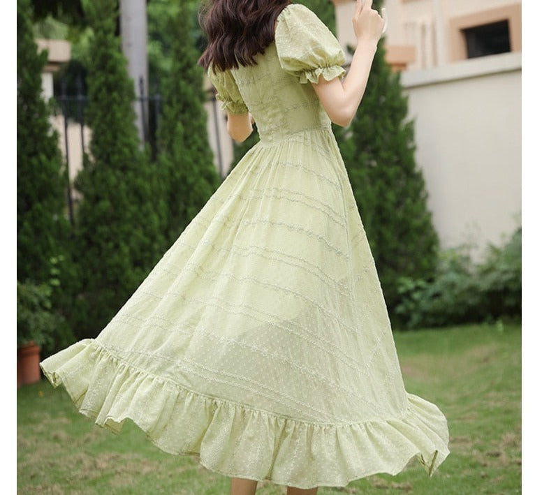 slim fit dress slacks Aurora's Green Fairy Dress Green / M main image 1