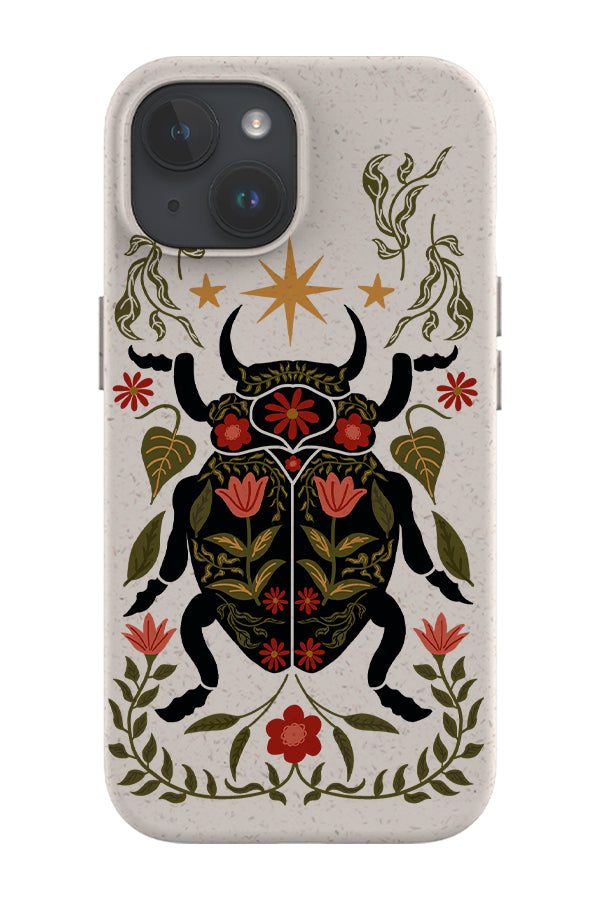 Floral Beetle Eco Bamboo Phone Case (Black) For IPhone/Samsung Floral Beetle Eco Bamboo Phone Case (Black) For IPhone/Samsung