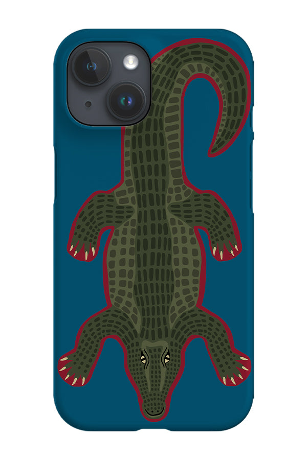 Crocodile Phone Case (Dark Blue) Minimalist Design for iPhone/Samsung Crocodile Phone Case (Dark Blue) Minimalist Design for iPhone/Samsung