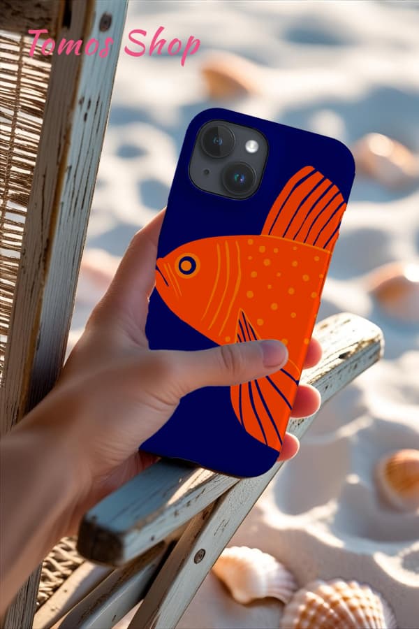 Koi Goldfish Phone Case (Dark Blue) Fish Design for iPhone/Samsung Koi Goldfish Phone Case (Dark Blue) Fish Design for iPhone/Samsung