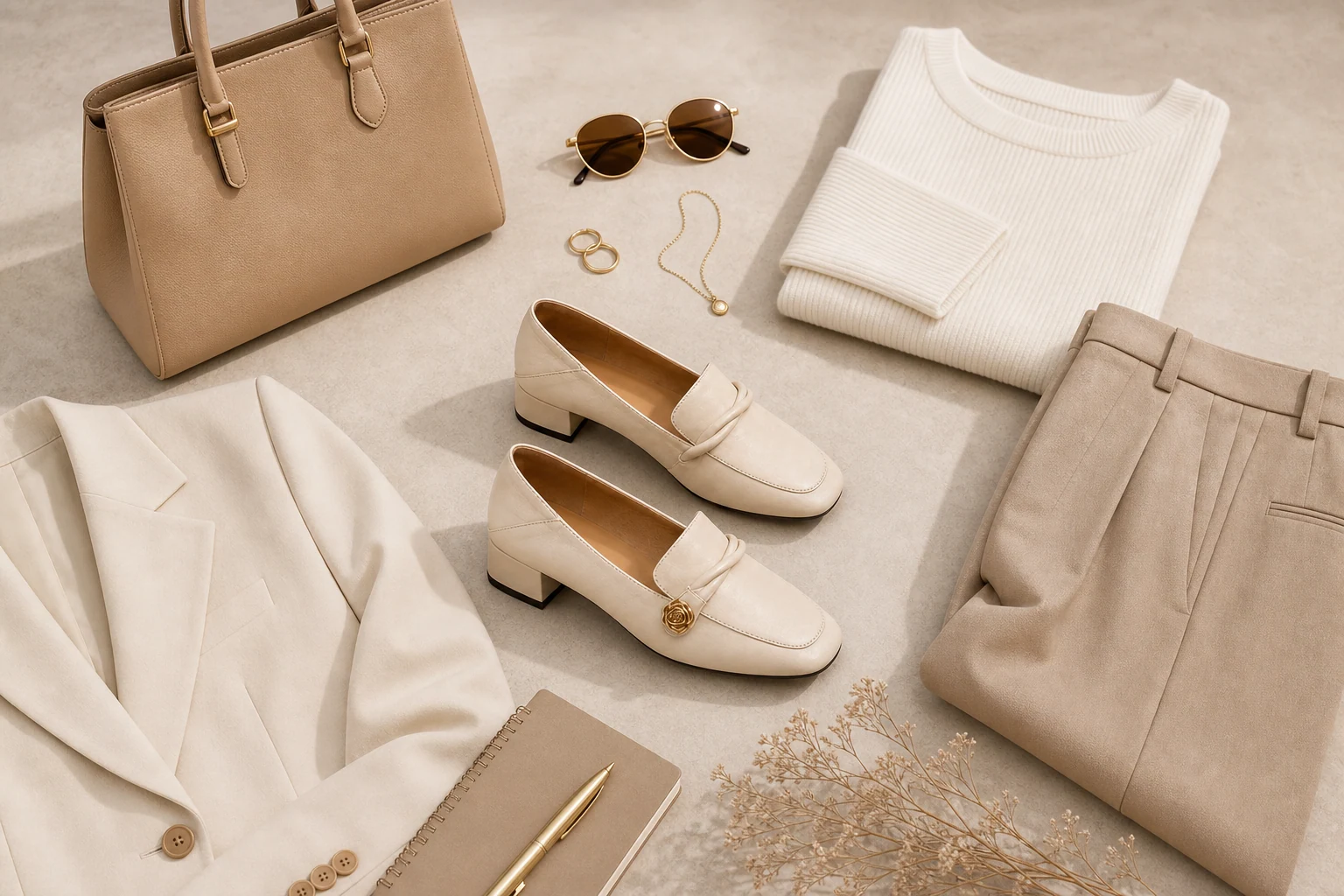 Lifestyle scene showing the loafers in context