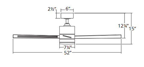 52 San Francisco Ceiling Fan Dimensions