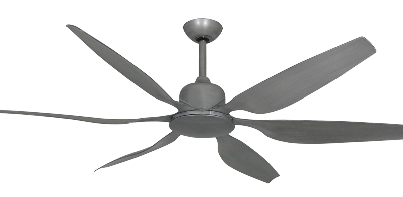 66 inch Titan II Large Ceiling Fan by TroposAir Brushed Nickel