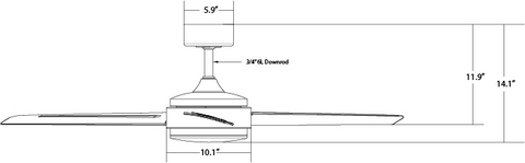 Mod Ceiling Fan Dimensions