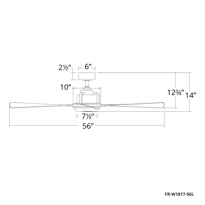 56 inch Osprey Ceiling Fan Dimensions