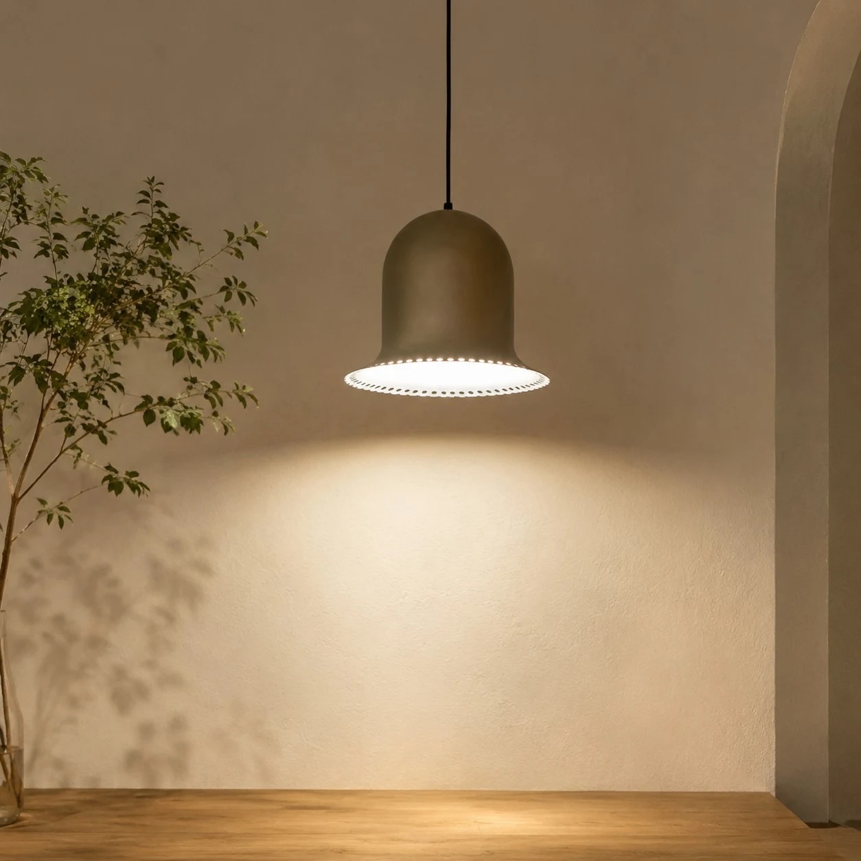 Hand-Aged Rust Wabi-Sabi Pendant Light, 31 cm