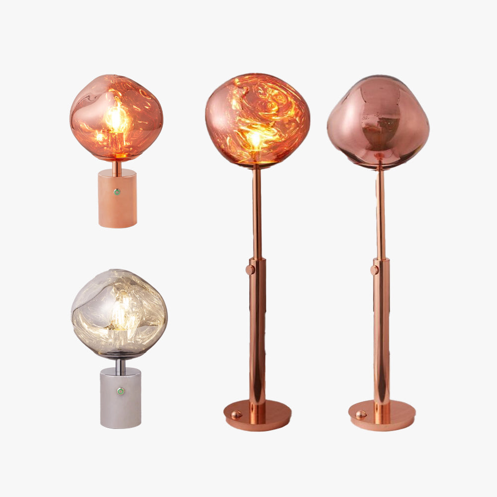 Mirza Vintage Metal Table Lamp, Gold/Silver/Red/Blue