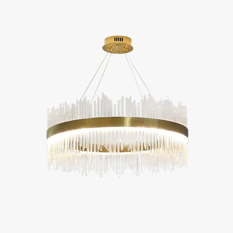Marilyn Modern Round/Rectangular Chain Chandelier, Gold