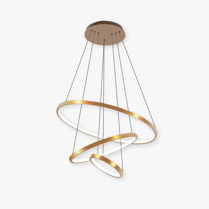 Arisha Pendant Light, Inner Ring Illuminated,  White/Black/Gold