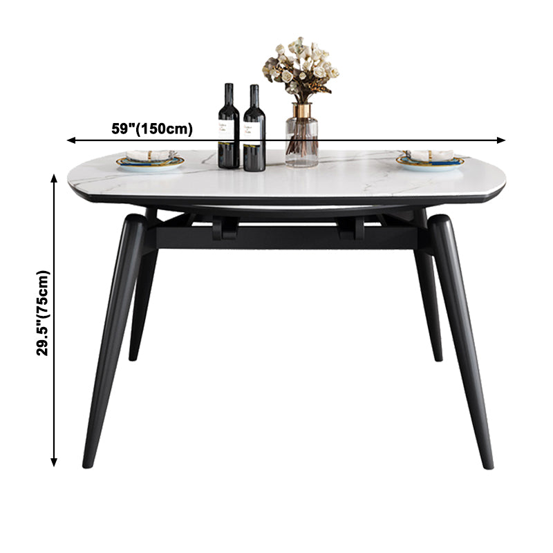 Sintered Stone Top Extendable Round Table for Restaurant Modern Dining ...