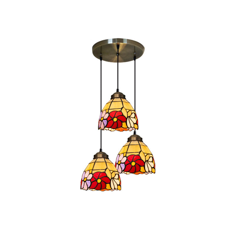 Baroque Hand-Cut Glass Pendant Light