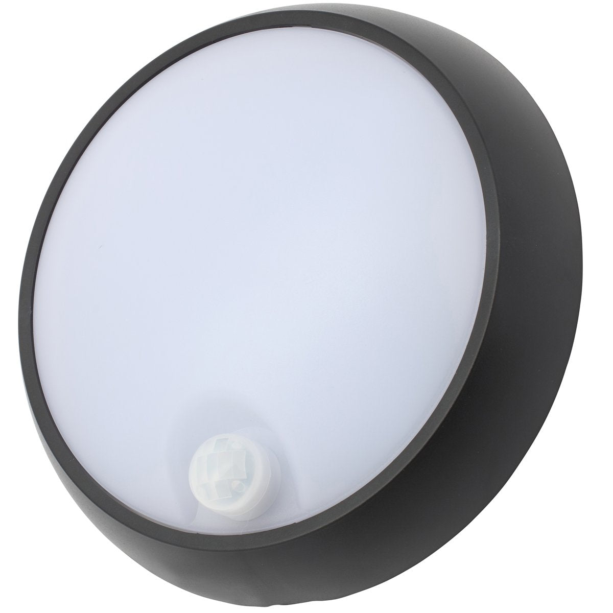 ZARA Black Round Medium Wall Or Ceiling Light With Motion Sensor